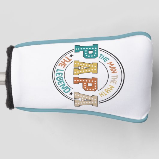 パパ、男、神話、伝説 ゴルフヘッドカバー (正面)