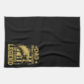 パパ-男、神話、魚釣り伝説 キッチンタオル (横)