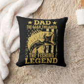パパ – 男、神話、魚釣り伝説 クッション (ブランケット)