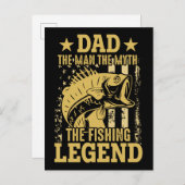 パパ – 男、神話、魚釣り伝説 ポストカード (正面/裏面)