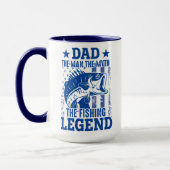 パパ-男、神話、魚釣り伝説 マグカップ (左)