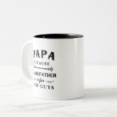 パパ |祖父おもしろいは年老いた人のための ツートーンマグカップ (正面左)