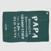 パパ |祖父は年老いた人のための ゴルフタオル (横)