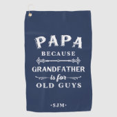 パパ |祖父は年老いた人のための ゴルフタオル (正面)