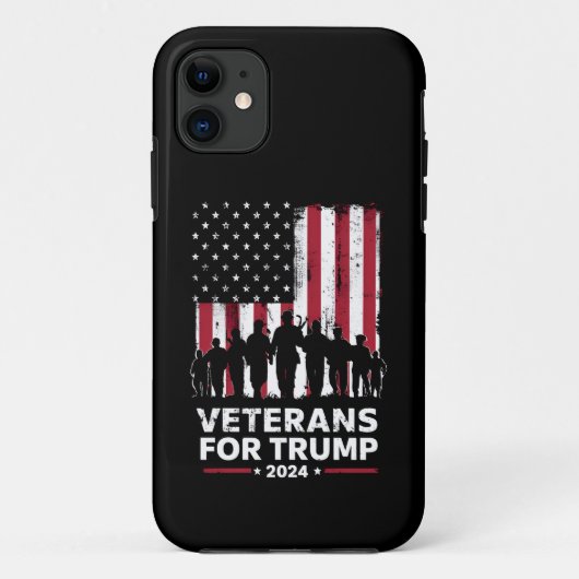 パパ 祖父 退役軍人 トランプ2024 アメリカ国旗 Case-Mate iPhoneケース (裏面)