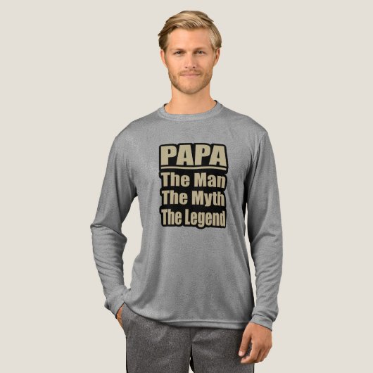 パパ 神話の男 伝説の父の日 トライブレンドTシャツ (正面全体)