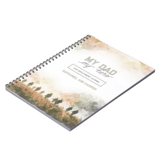 パパ 私たちのヒーロー キッズからのパパへの展開ギフト ノートブック (左側)