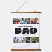 パパ、私たちはあなたを愛している – Faters Day 6 Photo Collage 吊り下げ型タペストリー (正面)