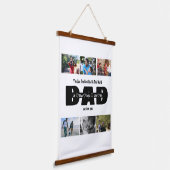 パパ、私たちはあなたを愛している – Faters Day 6 Photo Collage 吊り下げ型タペストリー (傾斜あり)