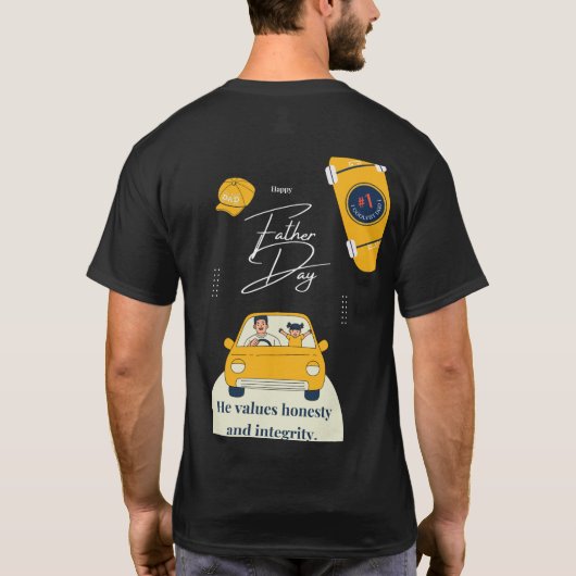 パパ：私たちを支える接着剤 Tシャツ (裏面)