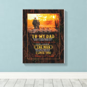 パパ |私のパパへ手紙あなたを愛する男 キャンバスプリント (インサイチュ (ウッドフロア))