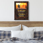 パパ |私のパパへ手紙あなたを愛する男 キャンバスプリント (インサイチュ (寝室))