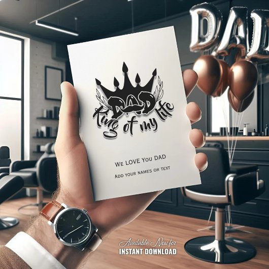 パパ、私の人生のキング 父の日 シーズンカード
