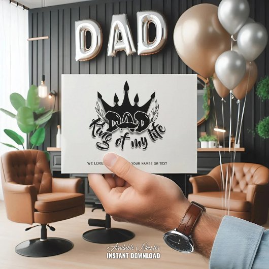 パパ 私の人生の王 父の日 シーズンカード