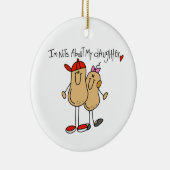 パパ-私の娘のTシャツおよびギフトについてのナット セラミックオーナメント (右)