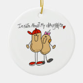 パパ-私の娘のTシャツおよびギフトについてのナット セラミックオーナメント (正面)