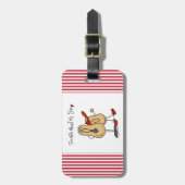 パパ-私の息子のTシャツおよびGiftsDについてのナット ラゲッジタグ (正面縦)