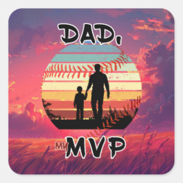 パパ、私のMVP – 少年とパパ スクエアシール