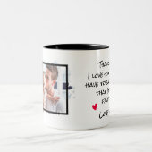 パパ、私はあなたの子お気に入りの供、カスタムおもしろい写真 ツートーンマグカップ (中央)