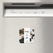 パパ、私はあなたを愛してる | 写真パーソナライズされたマグネット マグネット (インサイチュ (食洗機))