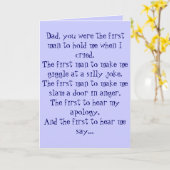 パパ、私を握る最初の人時I c…でした カード (黄色い花)