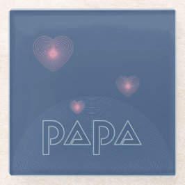 パパ、誘導灯 ガラスコースター