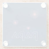 パパ、誘導灯 ガラスコースター (裏面)