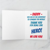 パパ/誰でも – 戻って見る!-グリーティングカード サンキューカード (内部)