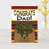 パパ – 陸軍兵士のおめでとう! カード (黄色い花)