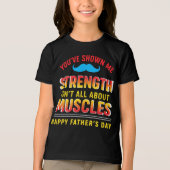 「パパ：静かな強さ、大きな衝撃」 トライブレンドＴシャツ (正面)