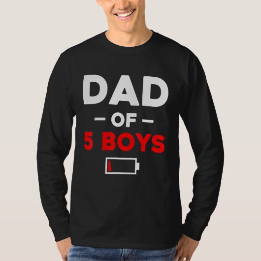 パパ(5少年のバッテリ低下) Tシャツ (正面)