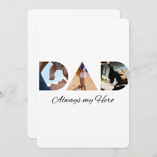 パパ: Always My Hero 招待状 (正面/裏面)