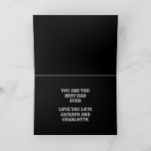 パパ EST 3 枚の写真 カード (内部)