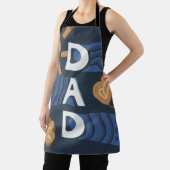 パパ- Happy Father's Dayネイビーブルー エプロン (インサイチュ)