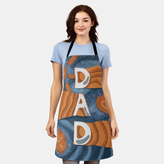 パパ- Happy Father's Day エプロン (着用した状態)