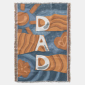 パパ- Happy Father's Day スローブランケット (正面縦)