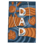 パパ- Happy Father's Day ミディアムペーパーバッグ (裏面)