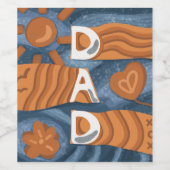 パパ- Happy Father's Day ワインラベル (シングルラベル)