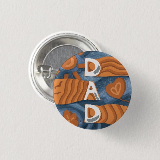 パパ- Happy Father's Day 缶バッジ (正面&裏面)