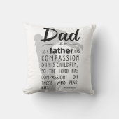 パパ- Psalm 103:13クリスチャン装飾用クッション クッション (正面)