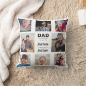 パパA息子の最初のヒーロータイポグラフィ8 Photo Collage クッション (ブランケット)
