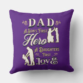 パパA息子の最初の娘の最初の愛 クッション (裏面)