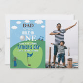 パパA Hole A Hole In One Father's Dayフォトカード (正面)