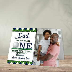 パパA Hole In One Father's Day Photo カード