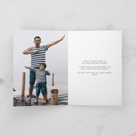 パパA Hole In One Golf Father's Day写真 カード (内部)