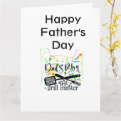 パパBBQグリルマスターファーズデー カード (黄色い花)