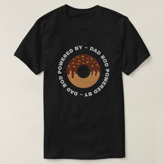 パパBod Powered By DonutsグリッターTシャツ Tシャツ (デザイン正面)