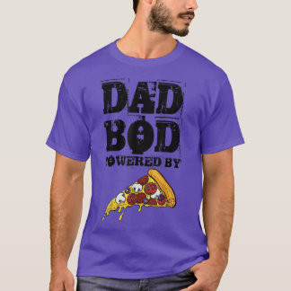 パパBod Powered By Pizza Graphic おもしろいパパ・ギフト Tシャツ