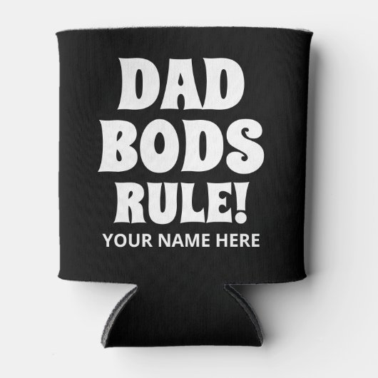 パパBODSルールのクおもしろいロパーソナライズされたーラー 缶クーラー (正面)