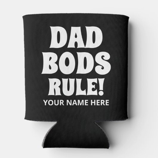 パパBODSルールのクおもしろいロパーソナライズされたーラー 缶クーラー (裏面)